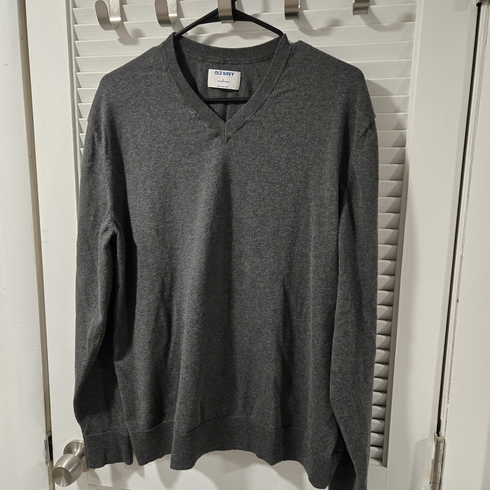 Old Navy Men's V-Neck Sweater - Dark Gray
